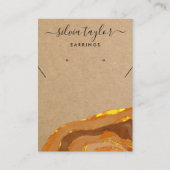 Boho Earth Tones Kalligrafie Sieraden Display Visitekaartje (Voorkant)