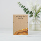 Boho Earth Tones Kalligrafie Sieraden Display Visitekaartje (Staand voorkant)