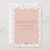 Boho Earth Tones Polka Dots Photo Christmas Feestdagenkaart (Achterkant)