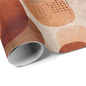 Boho Earth Tones Terracotta Abstract Pattern Cadeaupapier (Rol Hoek)