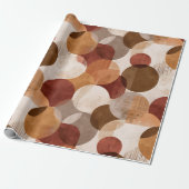 Boho Earth Tones Terracotta Geometric Pattern Cadeaupapier (Uitgerold)