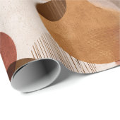 Boho Earth Tones Terracotta Geometric Pattern Cadeaupapier (Rol Hoek)