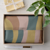 Boho Earth Tones Trendy Modern Abstract Patroon Tissuepapier (Geschenk)