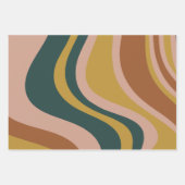 Boho Earth Tones Trendy Modern Abstracte patronen Inpakpapier Vel (Voorkant 2)