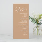 Boho Earth Toon woestijn bruiloft Menu (Staand voorkant)