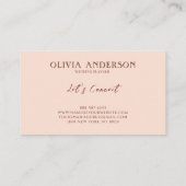 Boho Earthy Bird Line art Logo Unieke Terracotta Visitekaartje (Achterkant)