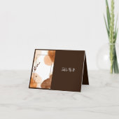 Boho Earthy Floral Accents table number card Bedankkaart (Voorkant)