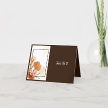 Boho Earthy Floral Accents tafel nummer kaart