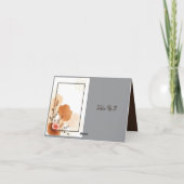 Boho Earthy Floral Accents tafel nummer kaart (Achterkant)