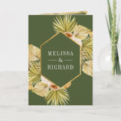 Boho Earthy Floral Olive Green QR Code Wedding (Voorkant)