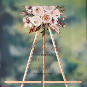 Boho Earthy Ivory Floral Wedding Welcome Acryl Bord (Neutraal)