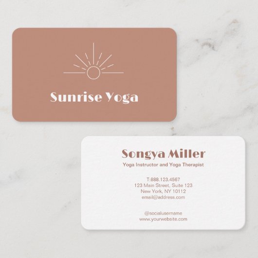 Boho Earthy Modern Custom Logo Visitekaartje (Voorkant / Achterkant)