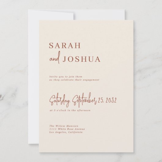 Boho Earthy Modern Unieke Qr Code Script Foto Kaart (Voorkant)