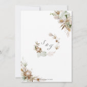 Boho Earthy Protea Palm Rust Brown Rustic Wedding Kaart (Achterkant)