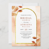 Boho Earthy Terracotta Leaves Arch Vrijgezellenfee Kaart (Voorkant)