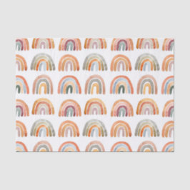 Boho Earthy Tone Waterverf Rainbows Illustratie Tissuepapier