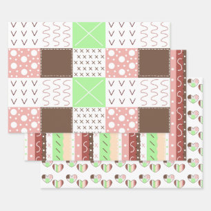 Boho Earthy Warm Colors Birthday Inpakpapier Vel