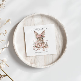 Boho Easter  Bunny Blush Bloemeneieren Servet
