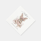 Boho Easter  Bunny Blush Bloemeneieren Servet (Hoek)