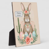 Boho Easter Bunny Whimsical Pastel Fotoplaat (Zijkant)