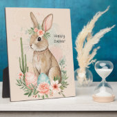 Boho Easter Bunny Whimsical Pastel Fotoplaat (Zijkant)