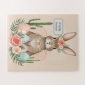 Boho Easter Bunny Whimsical Pastel Legpuzzel (Horizontaal)