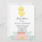 Boho Easter Chicken Waterverf Florals Baby shower Kaart (Voorkant)