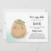 Boho Easter Egg Baby shower Invitation - bruine ei Kaart (Voorkant)