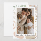 Boho Easter Kaart, flatfoto, afdrukbaar Feestdagenkaart (Voorkant / Achterkant)