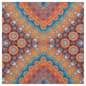 Boho Eclectic Kaleidoscopic Mosaic Hip Blauwgroen  Stof (Swatch)