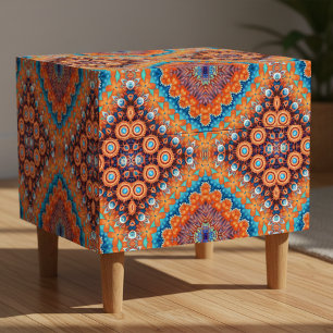 Boho Eclectic Kaleidoscopic Mosaic Hip Blauwgroen Tissuepapier