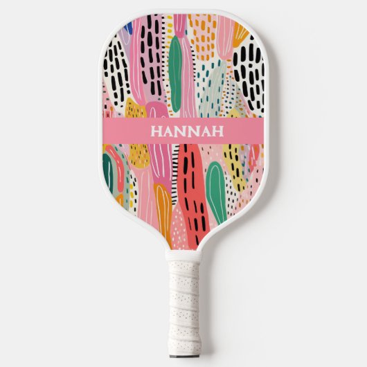 Boho Eclectic Pickleball Paddle (Voorkant)
