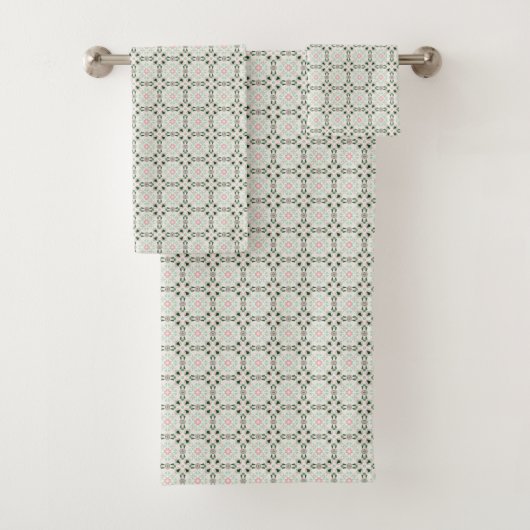 Boho eclectisch ingewikkeld delicaat kerstpatroon bad handdoek (Insitu)