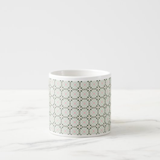 Boho Eclectisch Ingewikkeld Delicaat Kerstpatroon Espresso Kop (Voorkant)