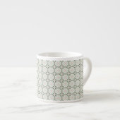 Boho Eclectisch Ingewikkeld Delicaat Kerstpatroon Espresso Kop (Voorkant rechts)