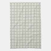 Boho Eclectisch Ingewikkeld Delicaat Kerstpatroon Theedoek (Verticaal)