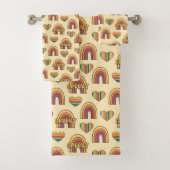 Boho Eclectische Handdoek 70s Retro Vibe voor Bad (Insitu)