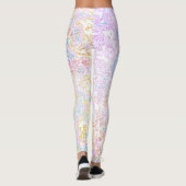 Boho eclectische hippie funky kleurrijke pastel ma leggings (Achterkant)