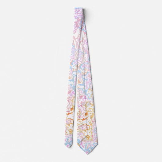 Boho eclectische hippie funky kleurrijke pastel ma stropdas (Achterkant)