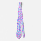 Boho Eclectische Kleurrijke Pastel Spikkel Mozaïek Stropdas (Voorkant)