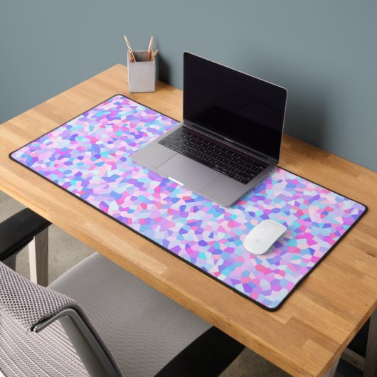 Boho Eclectische Kleurrijke Pastel Sprinkle Mozaïe Bureaumat (Kantoor 2)