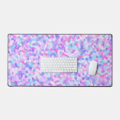 Boho Eclectische Kleurrijke Pastel Sprinkle Mozaïe Bureaumat (Keyboard & Muis)