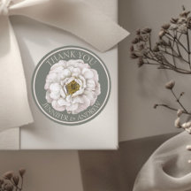 Boho Ecru Waterverf Floral Wedding Favor