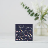 Boho editable floral patroon order bedankt vierkante visitekaartje (Staand voorkant)