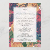 Boho Editable Rozen Modern Wedding Menu (Voorkant)