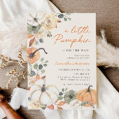 Boho een beetje pompoen bloemige Herfst Baby showe Kaart