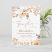 Boho een beetje pompoen Herfst herfst Baby shower Kaart (Staand voorkant)