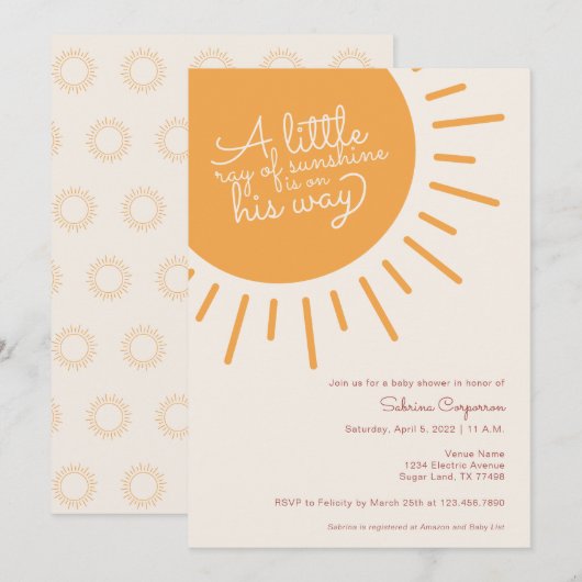 Boho Een kleine foto van zonnige jongen terra cott Kaart (Voorkant / Achterkant)