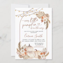 Boho Een kleine pompoen is op weg naar het Baby sh Kaart