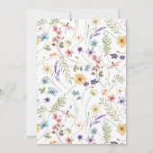 Boho Een Kleine Wildflower Meisje Baby shower Kaart (Achterkant)